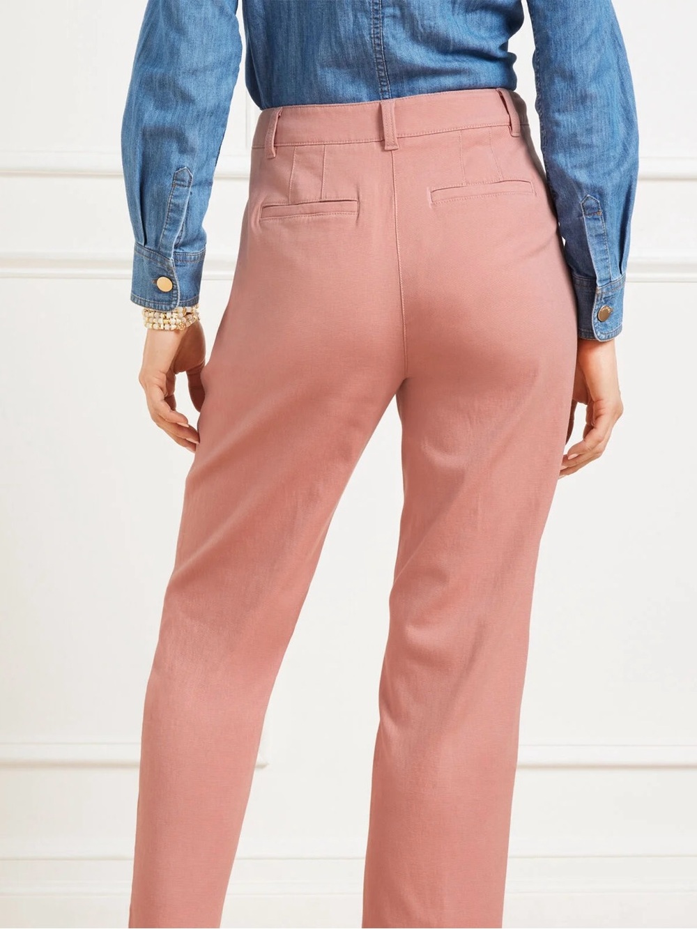 Women’s Talbots Straight-Leg The Weekend Chino Size 8 Pants - Dusty Rose